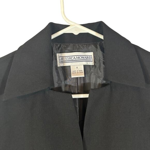 Jessica Howard Black One Button Collared Formal Blazer Jacket Women Sz 8 - Picture 5 of 9